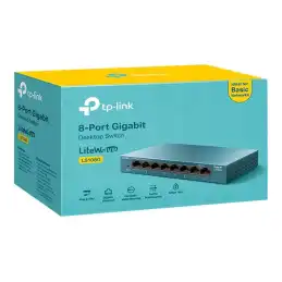 TP-Link LiteWave - Commutateur - non géré - 8 x 10 - 100 - 1000 - de bureau - AC 220 V (LS108G)_4